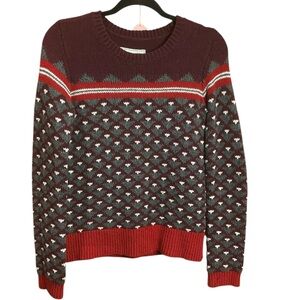 Vintage Abercrombie & Fitch Fair Isle Cotton Blend Sweater Size S
